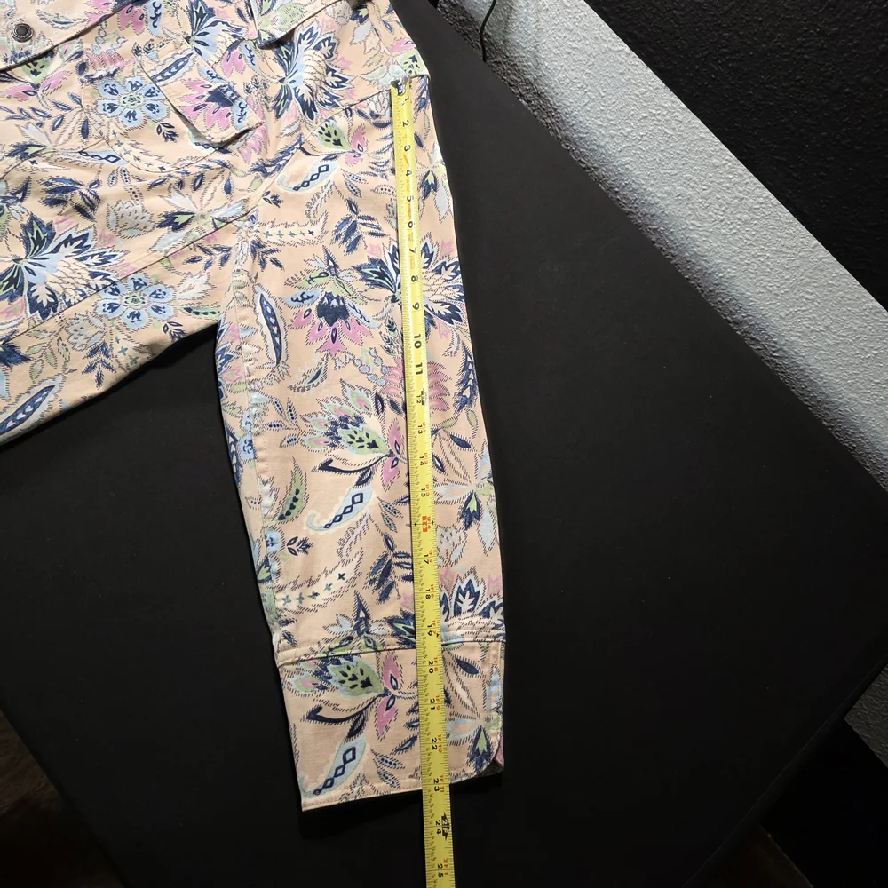 Charter Club Pink and Blue Floral Jeans Jacket, Womens‎ Size 2X